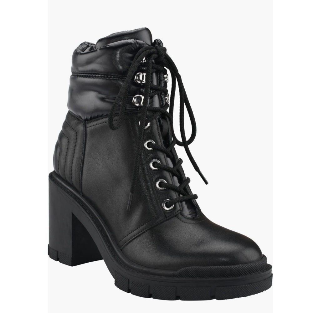 Marc Fisher LTD Velima Mixed Media Booties in Black, Size 7.5 NEW without Box